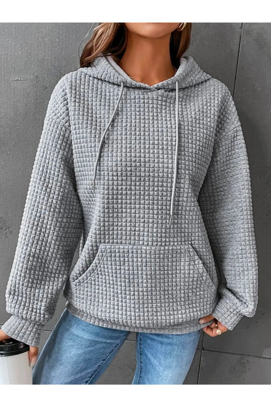 Women's Hooded Knit Jumper with Anti-Static Fabric