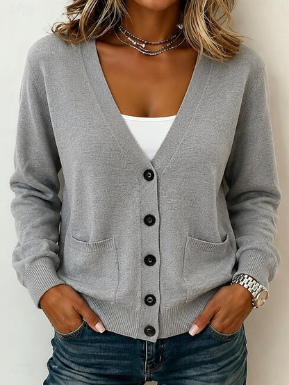 Women's Navy Fine Knit Cardigan