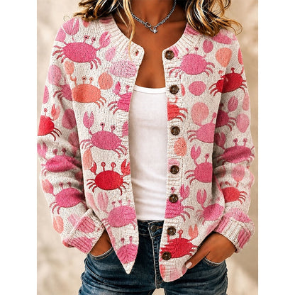 Women's Soft Floral Button Cardigan