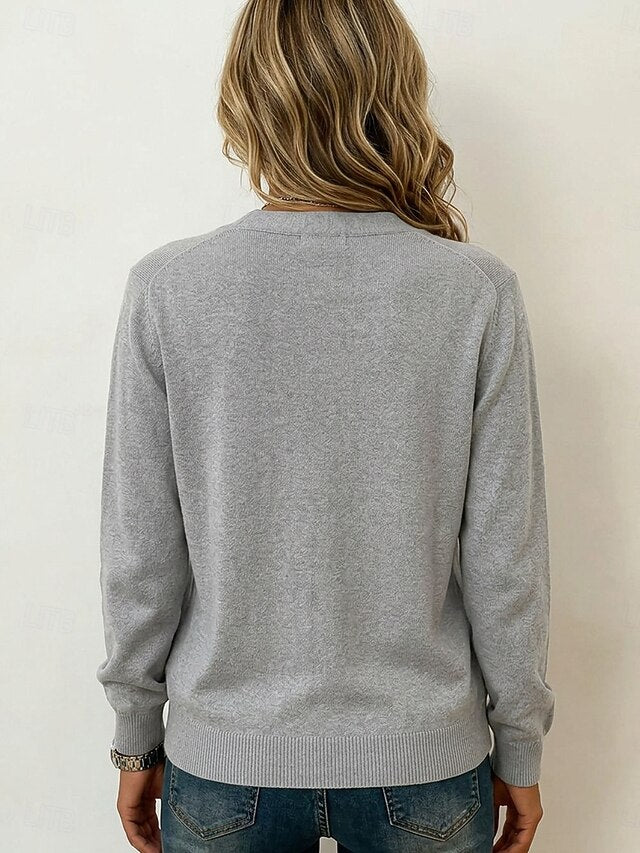 Women's Navy Fine Knit Cardigan