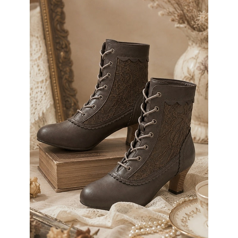 Women's Edwardian Lace Up Boots
