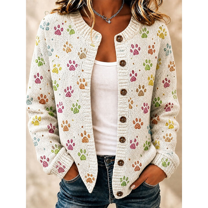 Women's Soft Floral Button Cardigan