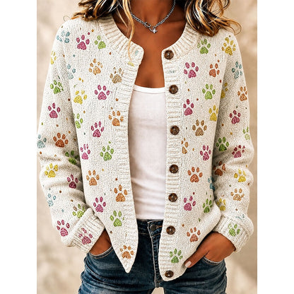 Women's Soft Floral Button Cardigan