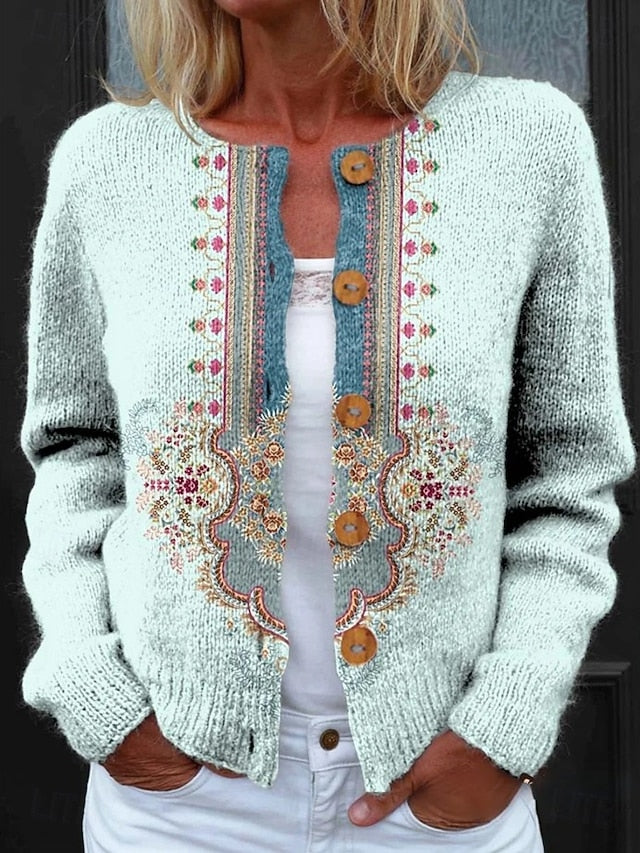 Women's Colourful Button Down Cardigan