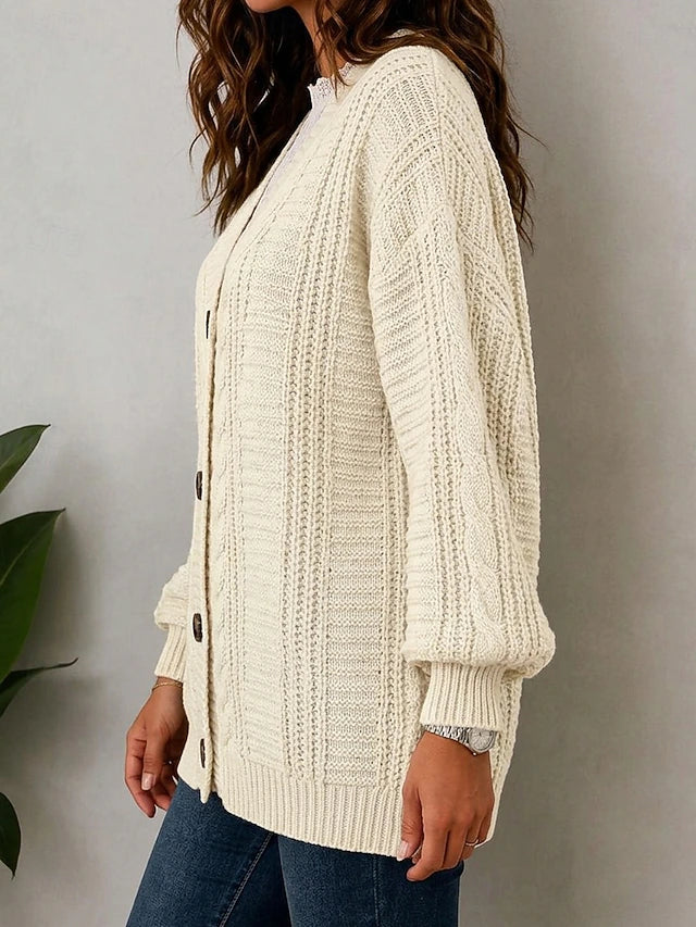 Women's Aran Cable Knit Cardigan