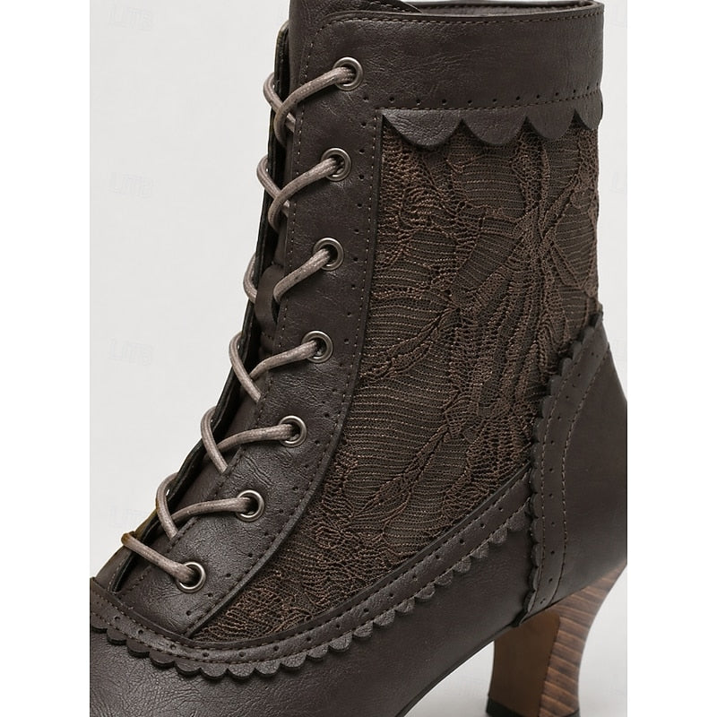 Women's Edwardian Lace Up Boots
