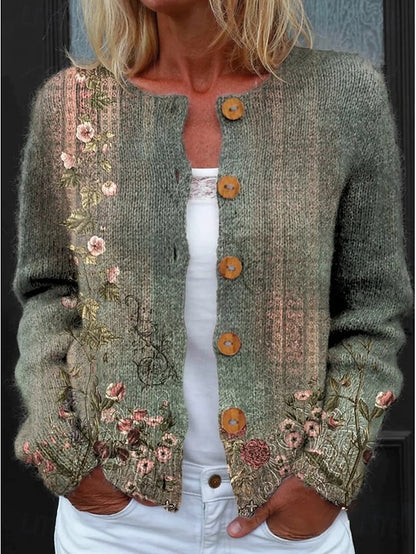 Women's Colourful Button Down Cardigan
